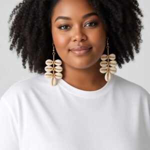 Boucles d'oreilles en cauris